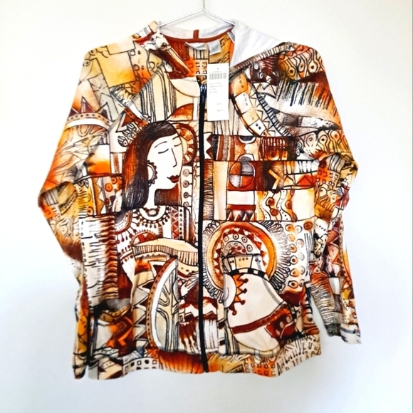 Chico's What A Girl Serena Hood Top NEUTRAL Jacket - 1 - Picture 1 of 5